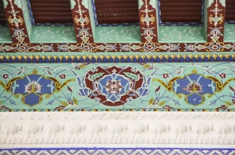 Détails à la mosquée Norboutabey - Ouzbékistan - 