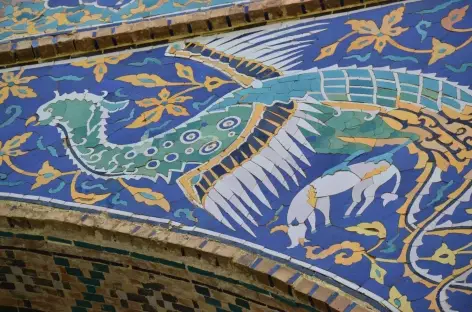 Détail des mosaiques, Ouzbékistan
