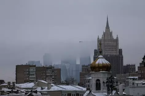 Moscou, Immeubles modernes et staliniens