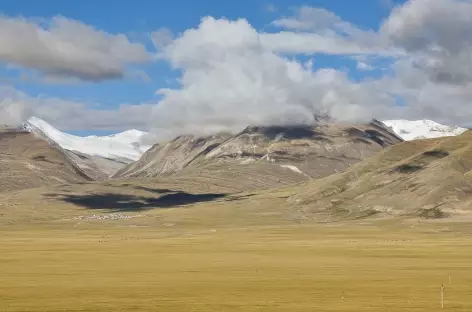 Paysage d'altitude depuis le Train du Ciel - Tibet