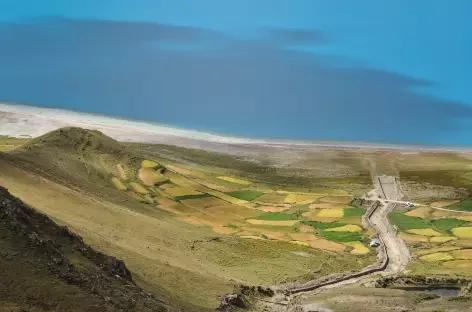 Palette de couleurs sur le lac Yamdrok - Tibet