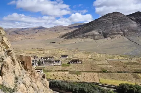 Cultures aux environs de Shegar - Tibet