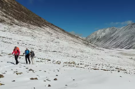 Dans la Montée au Chokar La - Tibet