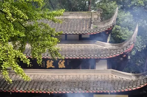 Détail d'un temple à Chengdu