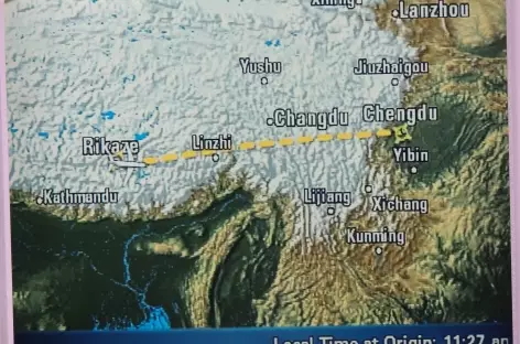 Vol entre Shigatse et Chengdu - Tibet