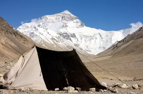 Tente nomade devant l'Everest - Tibet