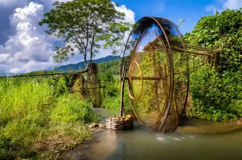 Roue à eau de pu luong, Vietnam
