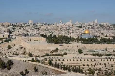 Vieille ville de Jérusalem depuis le Mont des Oliviers - Israël