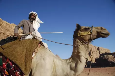 Notre chamelier dans le désert du Wadi Rum - Jordanie