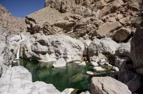 Vasque aux eaux limpides de wadi Bani Khalid - Oman