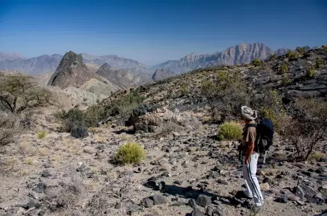 Rando dans les montagnes du Wadi Bani Awf - Oman