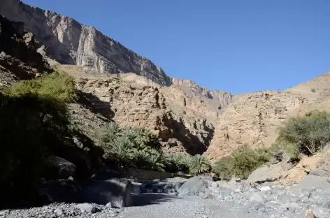 Fin du trek dans le Wadi Tanuf - Oman