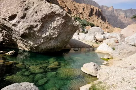 Vasque dans le Wadi Shab - Oman