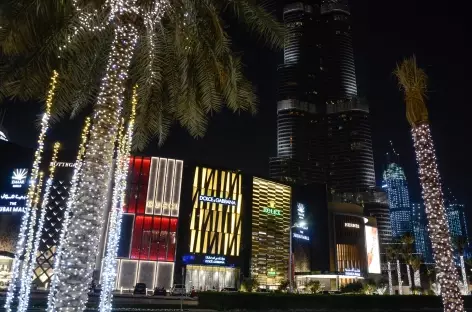 Dubai by night, quartier de Dubai Mall