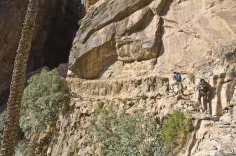 La gorge qui permet d'accéder au village de Balad Sit - Oman