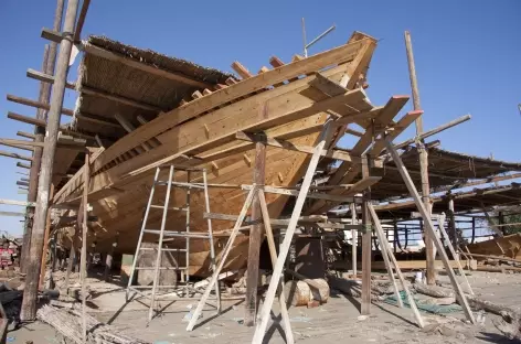 Chantier naval de boutres à Sur - Oman