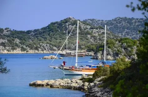 Randonnée côtière vers la baie de Gokkaya, Lycie - Turquie