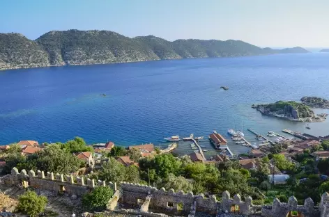 Baie de Kekova depuis la forteresse de Simena, Lycie - Turquie - 