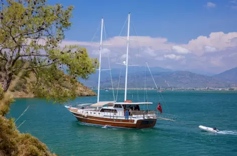 Notre caïque sur la côte lycienne - Turquie