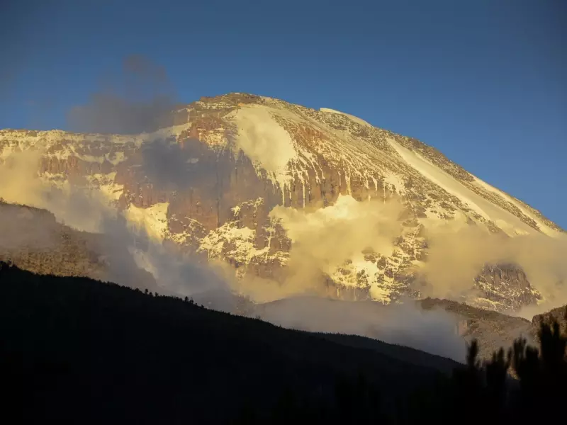 Kilimanjaro au coucher du soleil depuis notre camp de Shira (3800 m) - Tanzanie, &copy; Julien Erster - TIRAWA 