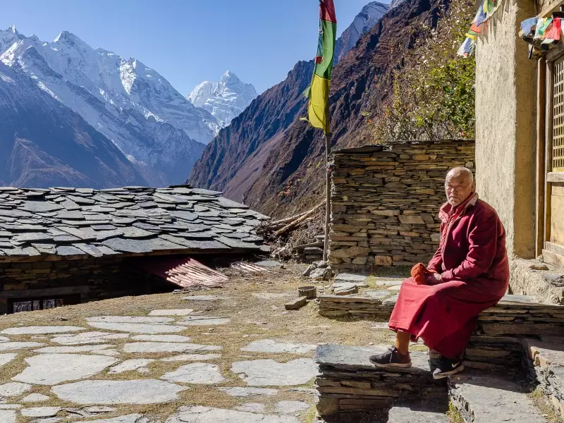 Mu Gompa Vallée de Tsum- Népal, &copy; Alain Baudet 