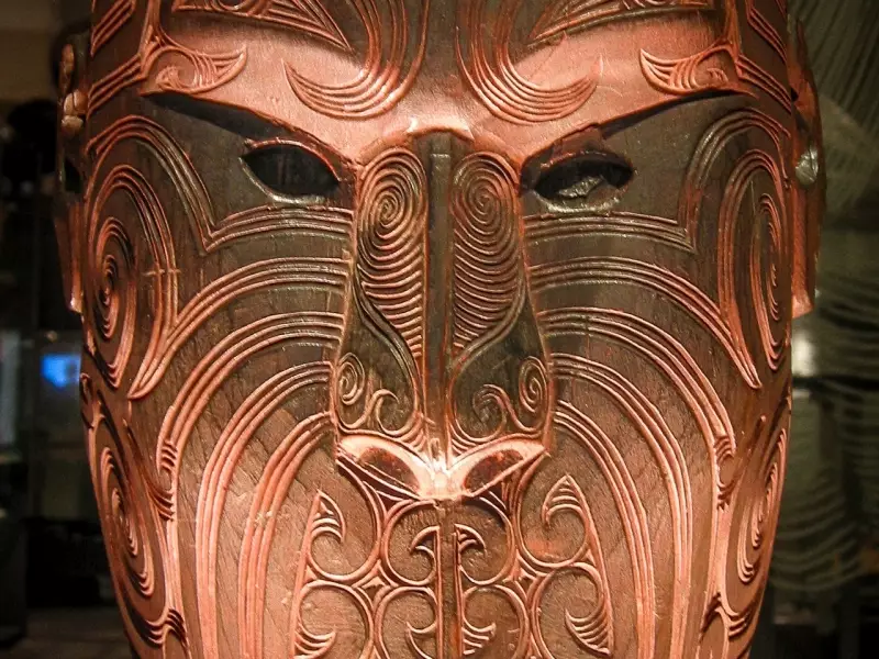 Masque maorie - Nouvelle Zélande, &copy; Julien Erster - TIRAWA 