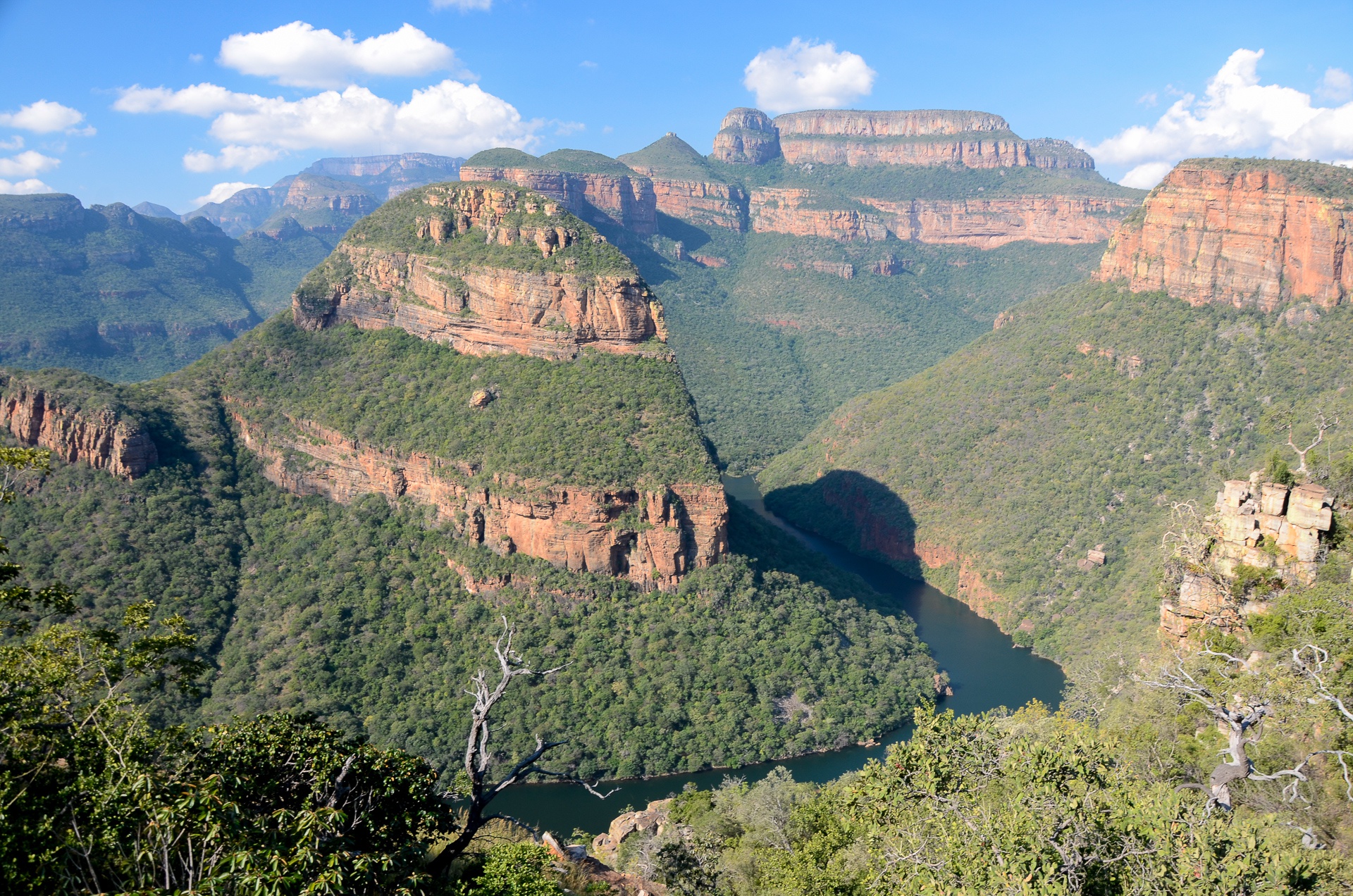 Rando face aux Three Rondavels, Blyde River Canyon