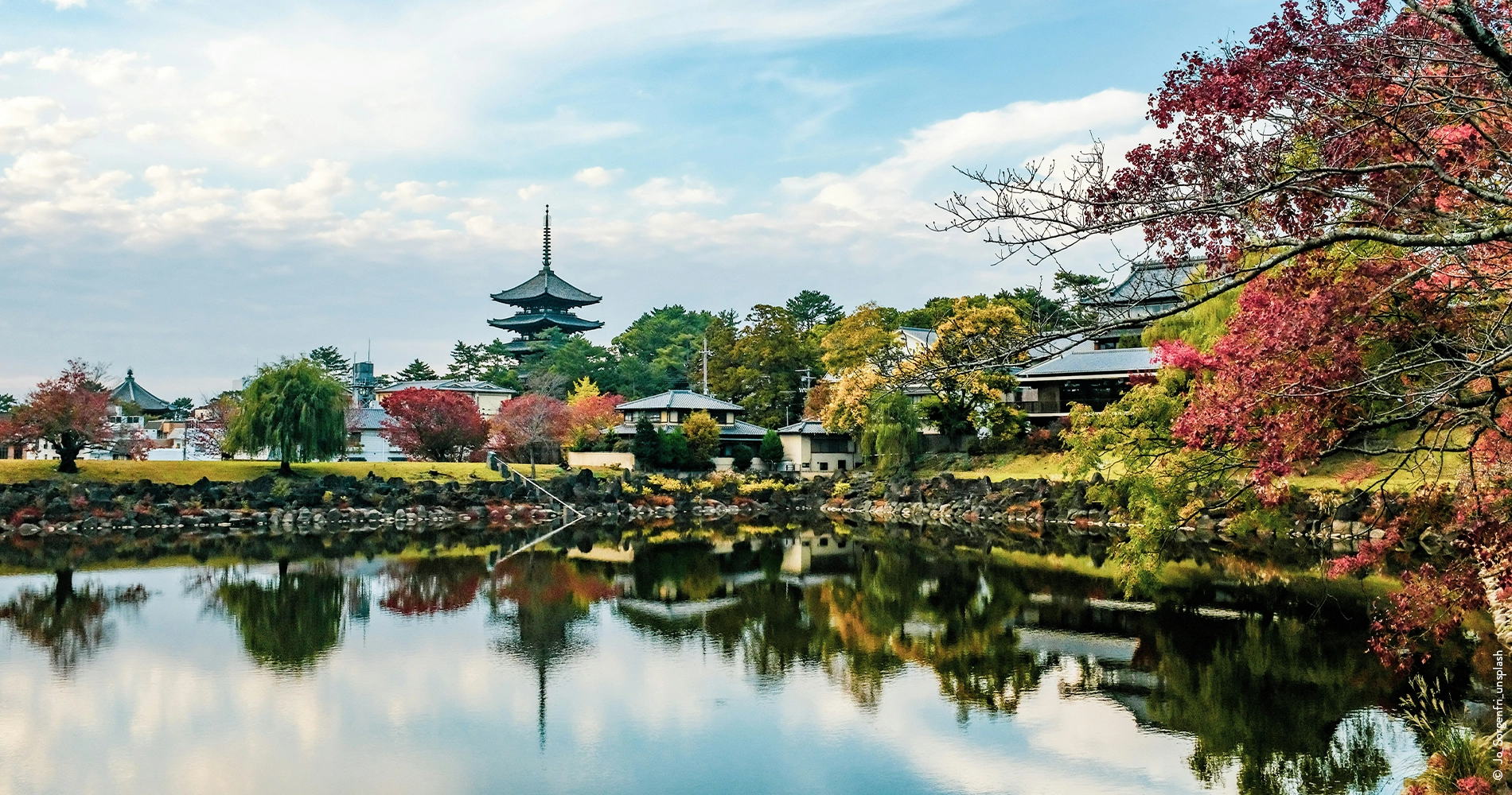 Parc avec temple à Nara