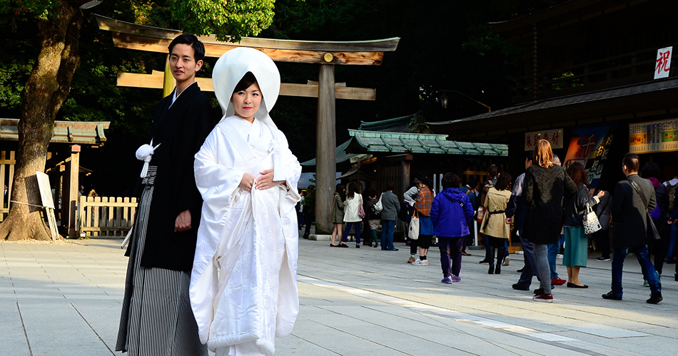 Mariage traditionnel au sanctuaire de Meiji Jingu, Tokyo - Japon