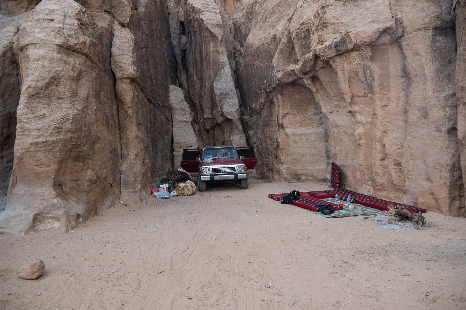 Nos matelas sont prêts pour le repas - Une semaine en Jordanie