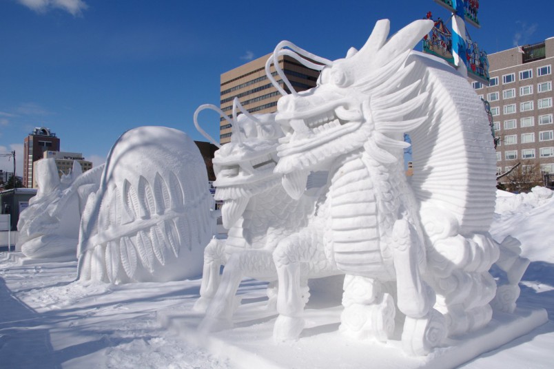 Sculpture glace festival Sapporo Japon