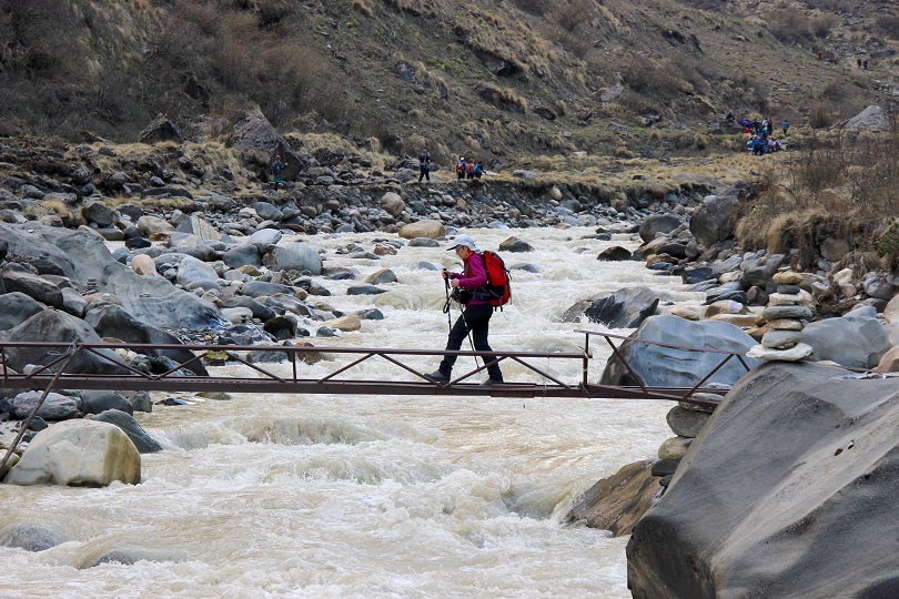 Retour du Sanctuaire des Annapurnas