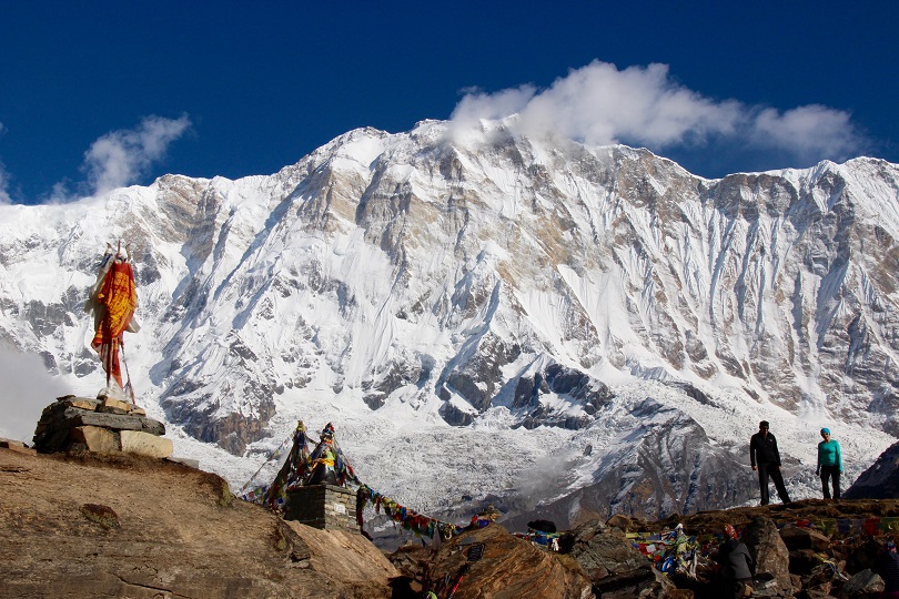 Retour du Sanctuaire des Annapurnas