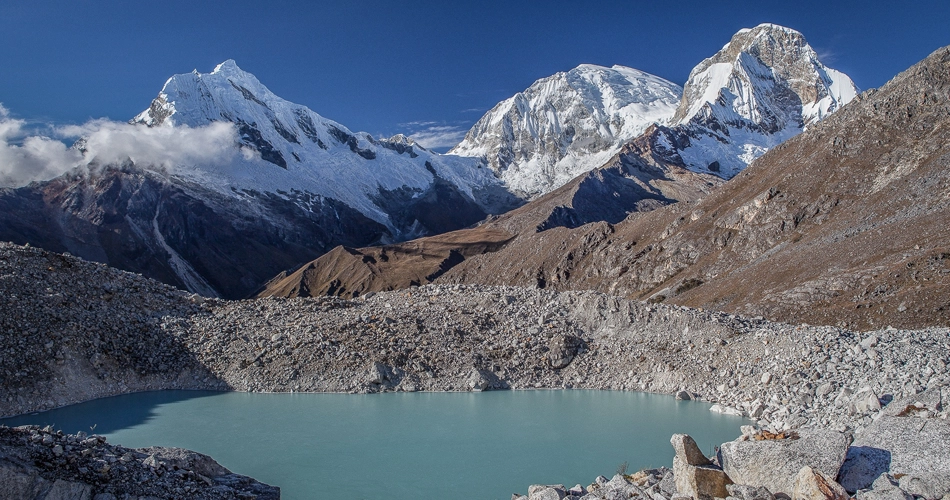 Balade vers la lagune 69, vue sur le Chopicalqui et les Huascaran Nord et Sud - Pérou