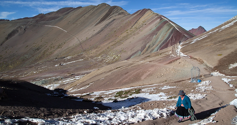 Rencontre sur le chemin de Vinicunca depuis l'Ausangate