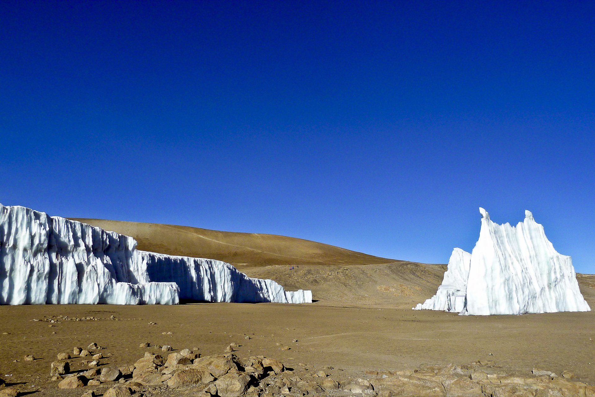 Glacier dans le cratère Kibo Kilimanjaro à 5700 m