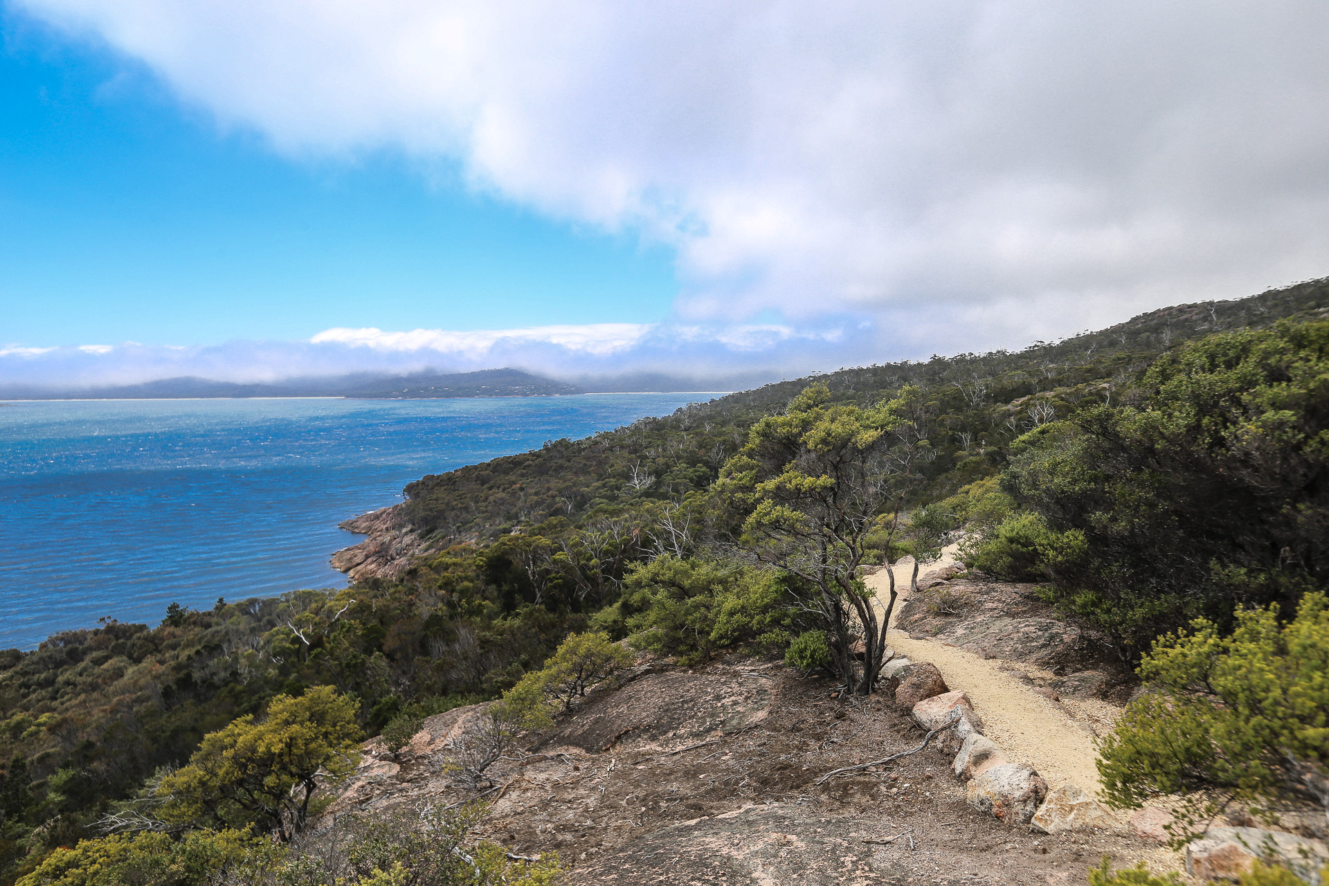 Sur le sentier qui ramène au parking - Freycinet National Park