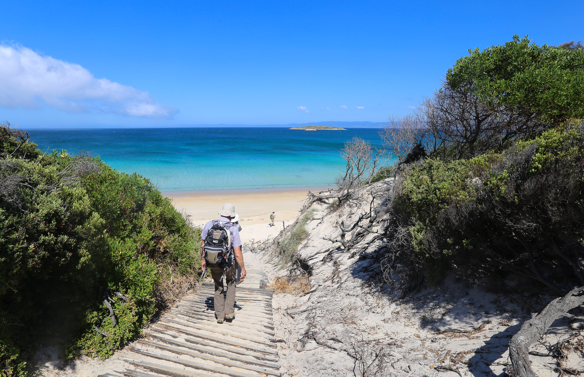 Arrivée à Hazards beach - Freycinet National Park