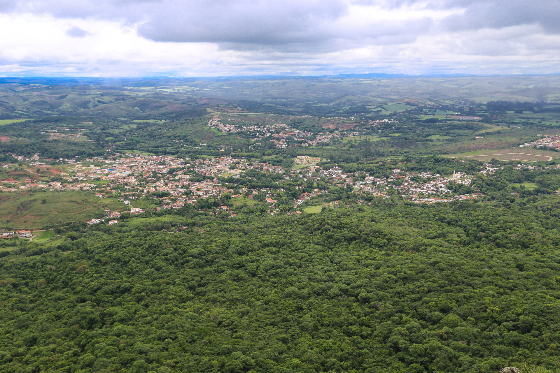 Tiradentes depuis le plateau sommital de la Serra de São José