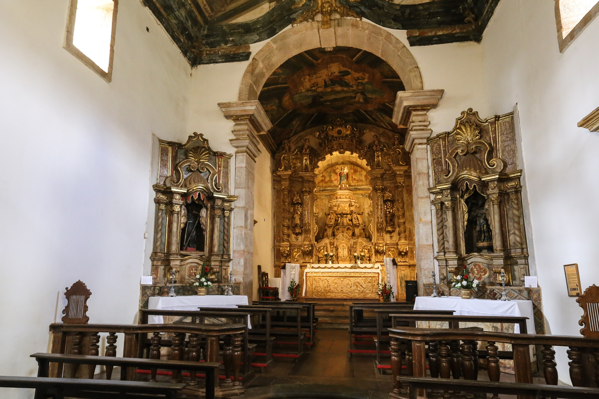 Intérieur de N.S. do Rosario dos Pretos, l’église construite par les esclaves