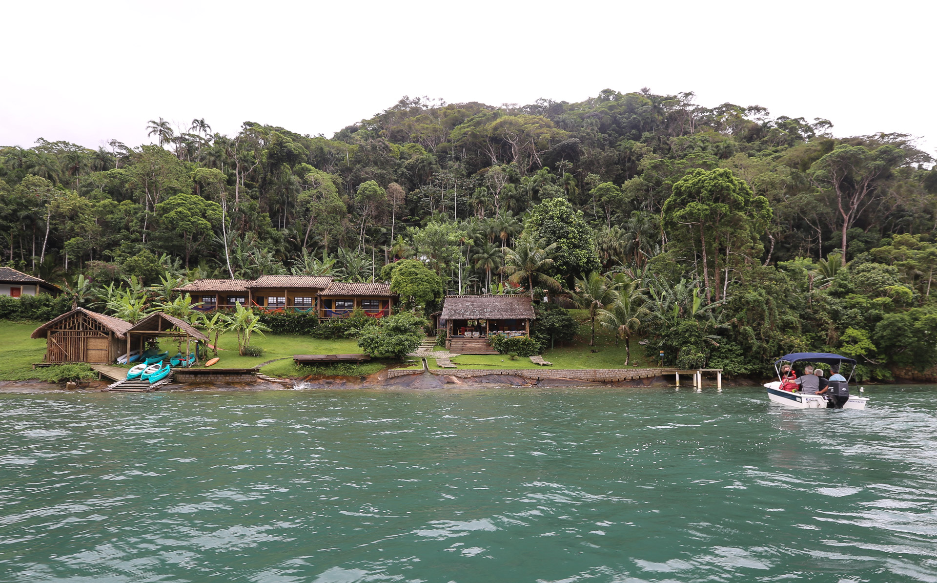 Arrivée au lodge de Mamangua