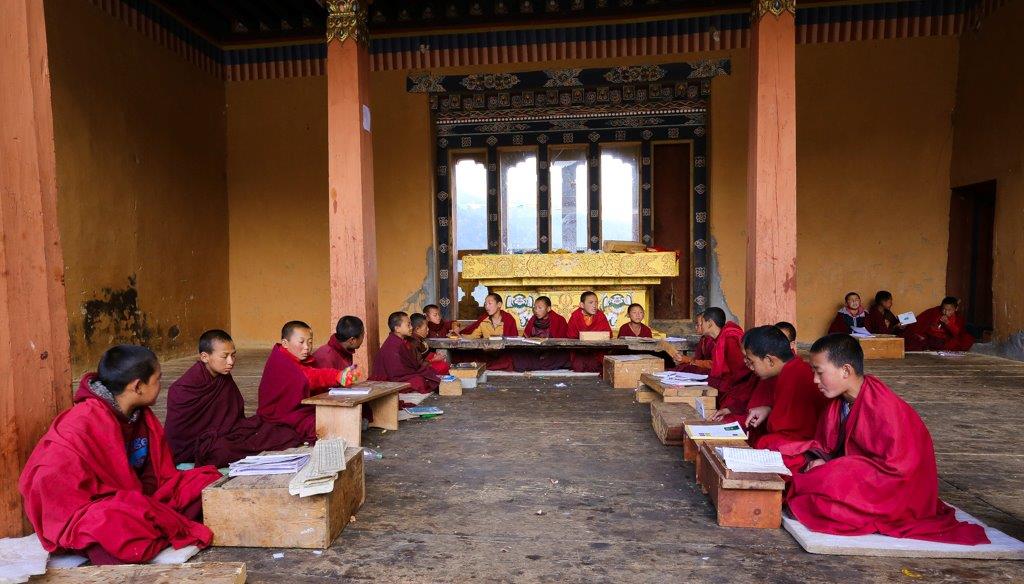 Ce monastère est aussi une école pour les jeunes moines.