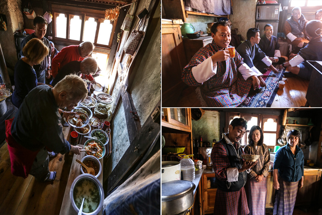 repas chez l'habitant Bhoutan