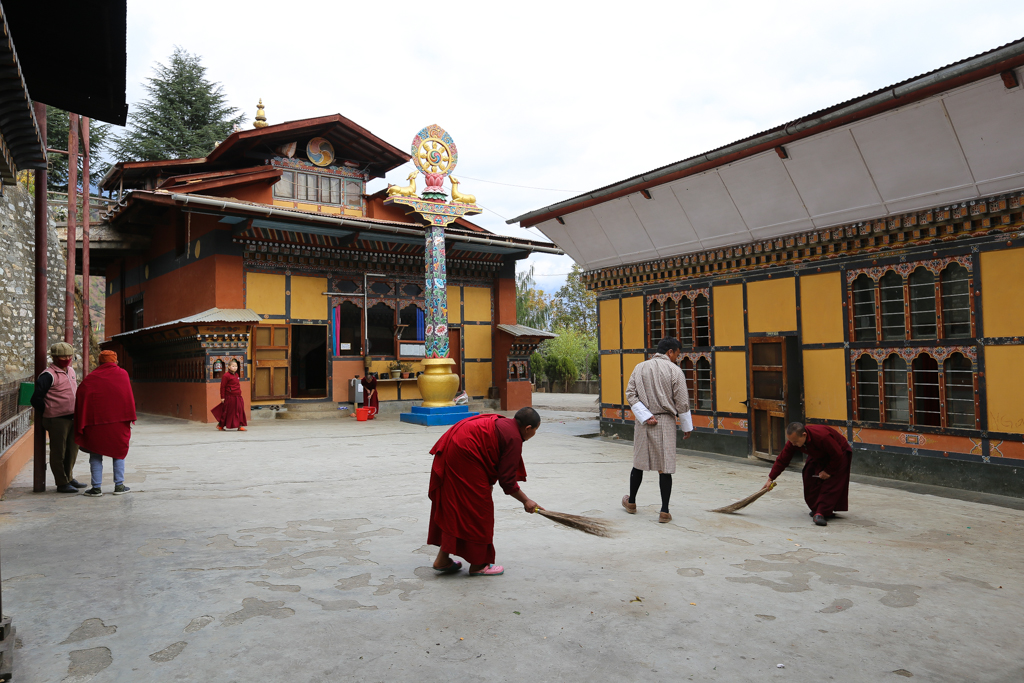 Cour intérieure de la nonnerie de Thangtong Dewachen Dupthop