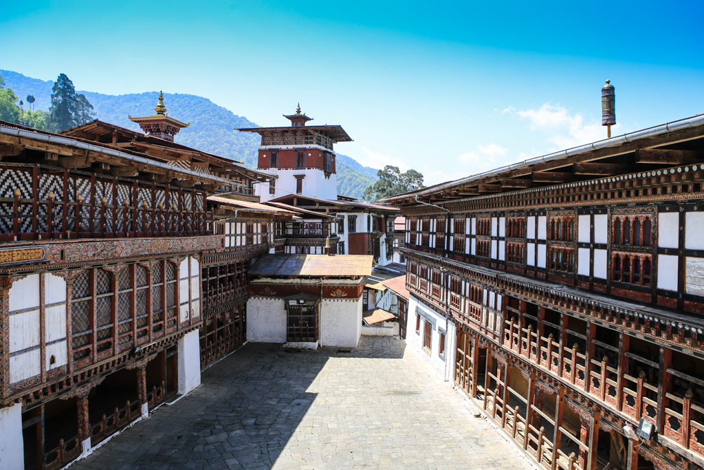 Intérieur du Dzong de Trongsa