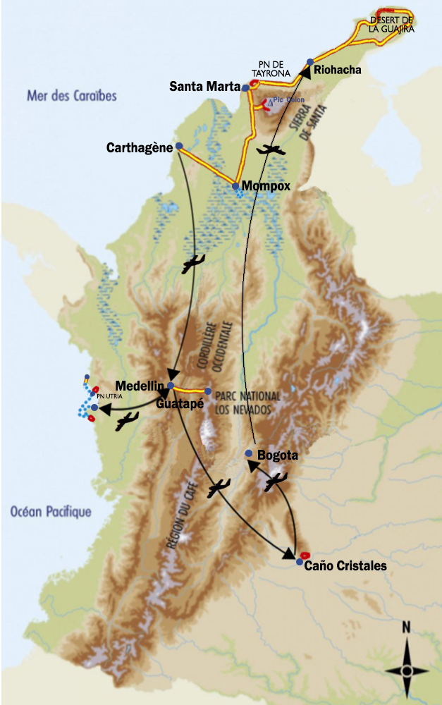 carte colombie