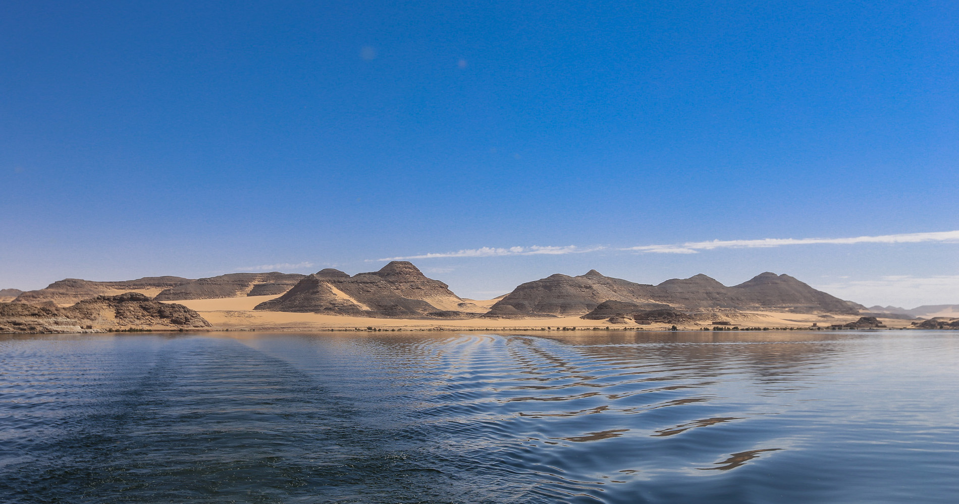 Le site d’Amada vu du lac Nasser