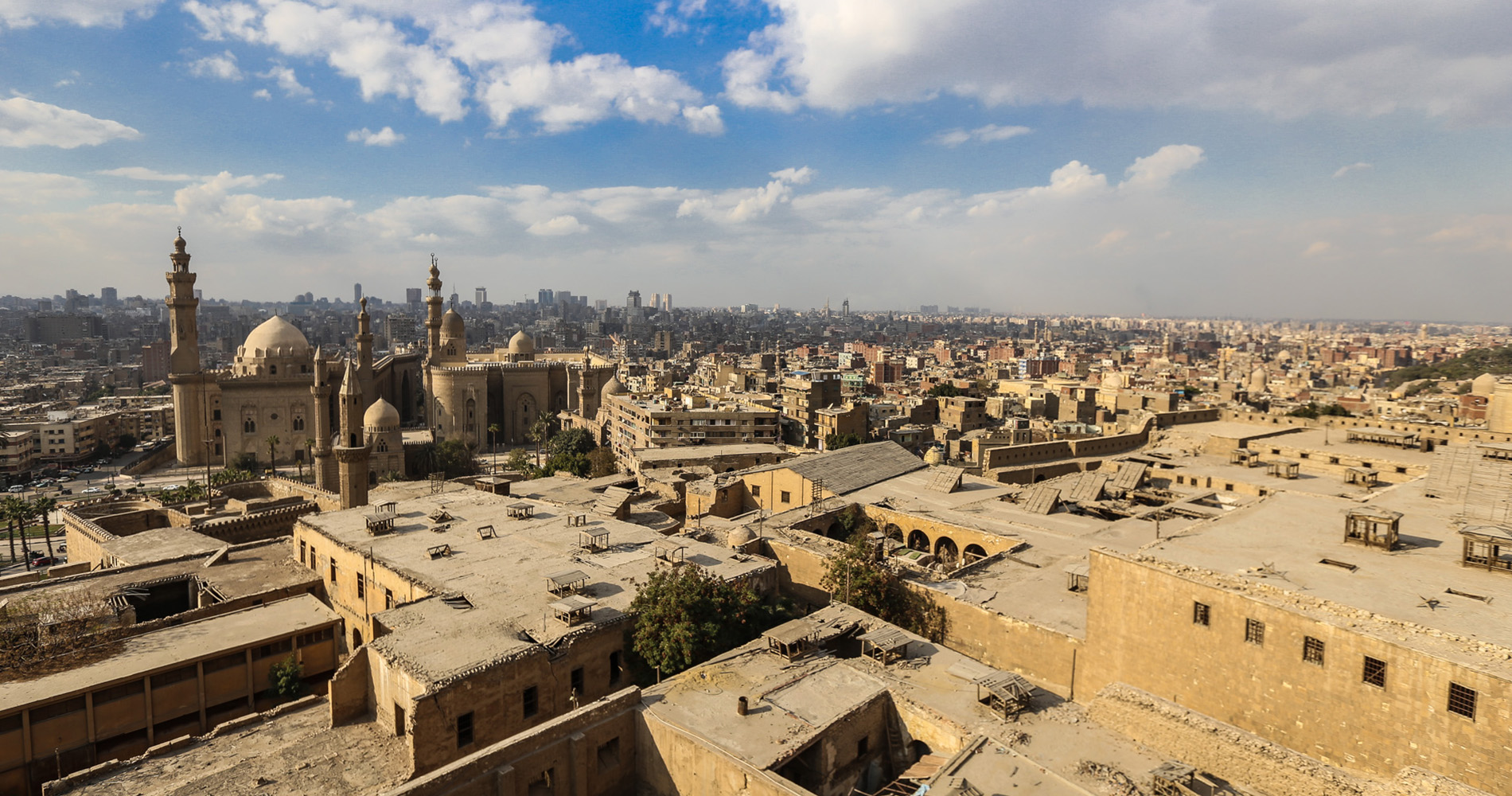 Vue sur la ville, avec la madrassa du sultan Hassan et la mosquée Al-Rafai