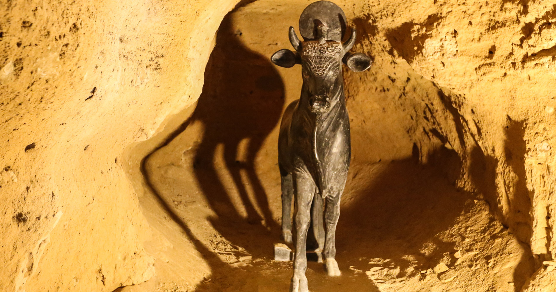Copie d’une statue retrouvée dans les sous-sols du Sérapum