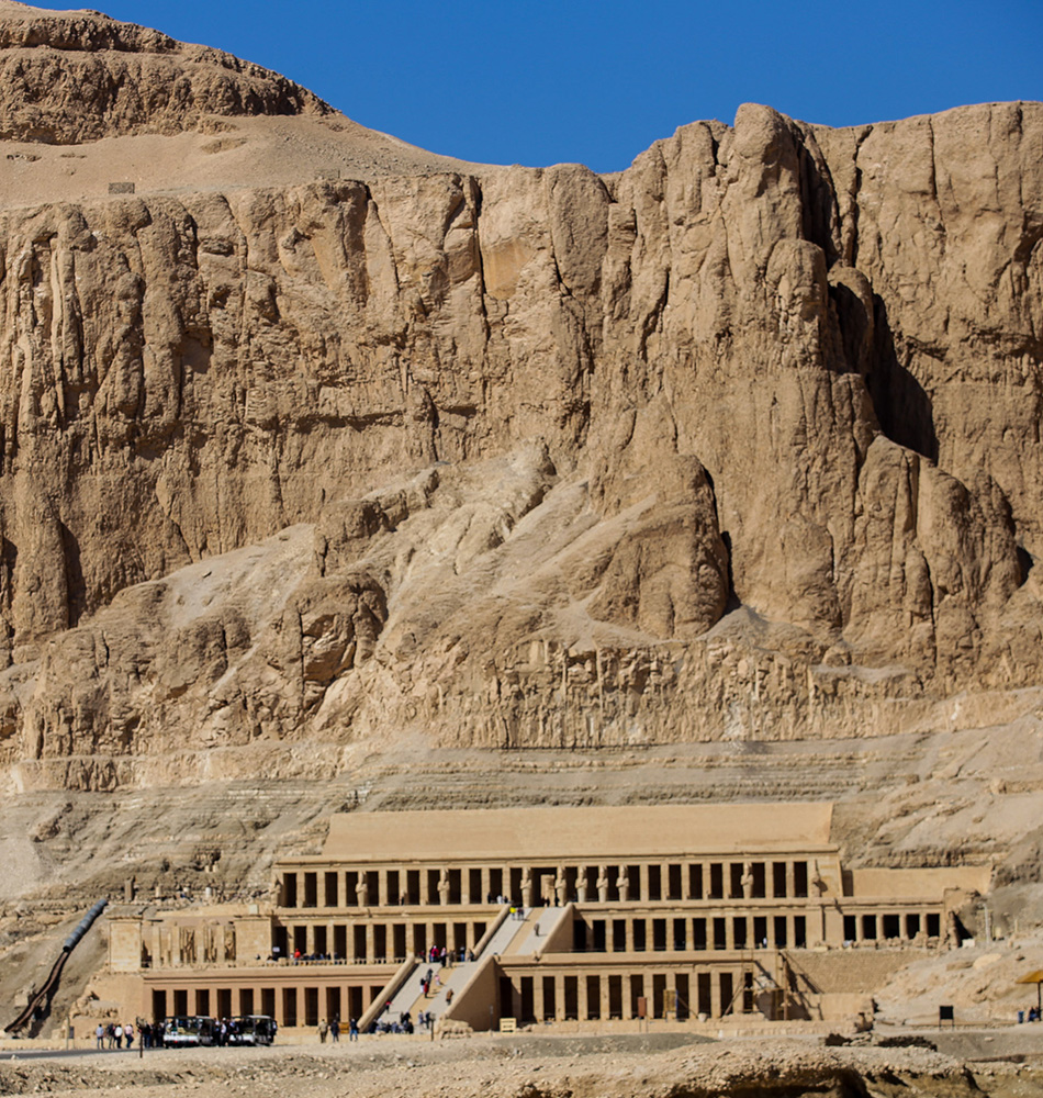 Vue d’ensemble du temple d’Hatshepsout